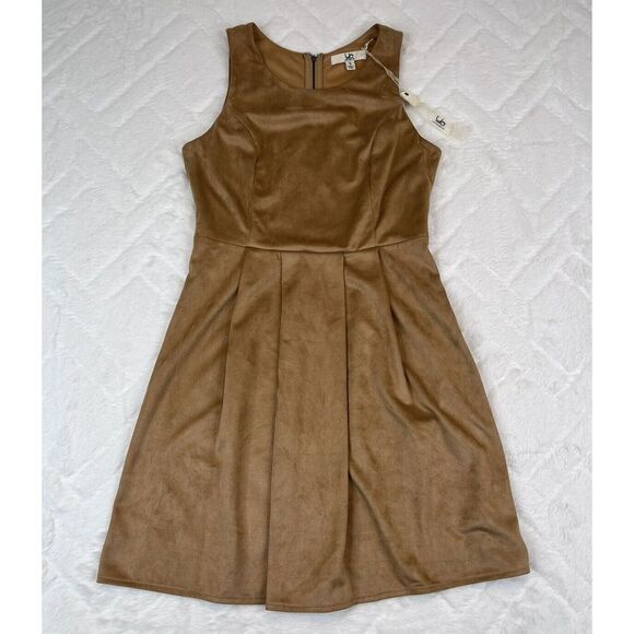 *NWT* Ya Los Angeles SVLS Women's (S) Dress Tan/Camel Faux Suede Knee Length - Picture 2 of 8